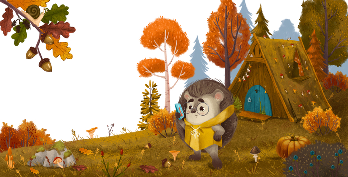 «Ёжик и золотая осень» Для издательство Clever