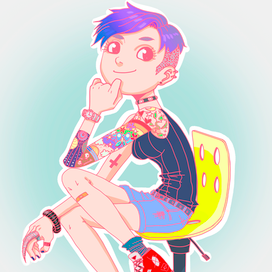 Панк на стуле из икеи