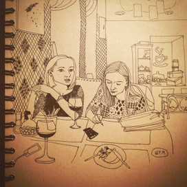 кафе с подругами