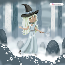 Открытка и магнит - хеллоуин