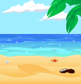 Море, пляж, пальма