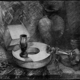 натюрморт с подсвечником