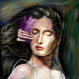 Незнакомка с сиренью. 