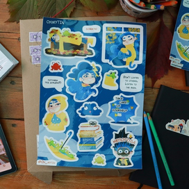 Стикеры Наклейки Непогода Дождь