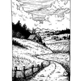 Деревенский пейзаж