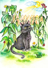 иллюстрация к детской книге (сказка про усы)