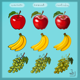 Фрукты стили