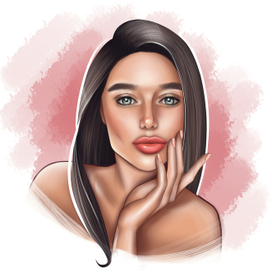 Портрет девушки брюнетки