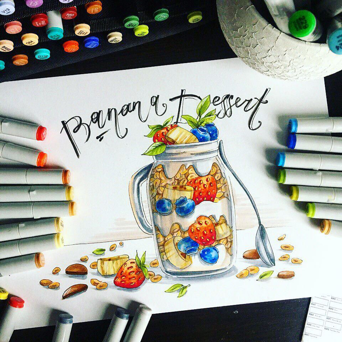 Банановый десерт