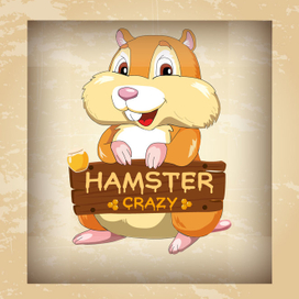 Логотип для крем меду Crazy Hamster