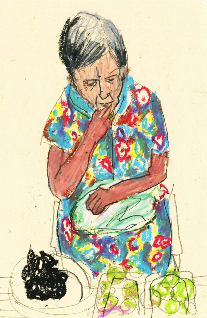 Бабушка на рынке