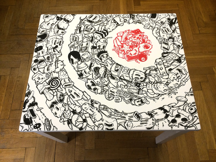 doodles on the table