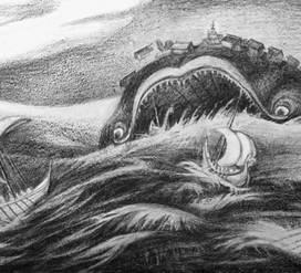 Эскиз к мультфильму «Конек- горбунок»