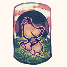 Стикер смешные голуби и Шар Бухгольца