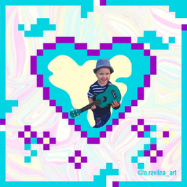 Пиксель арт / неон / пиксель/ коллаж