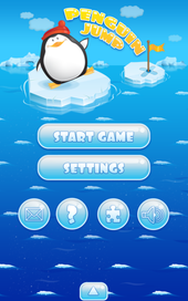 Меню игры  "Penguin jump"
