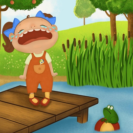 Девочка плачет