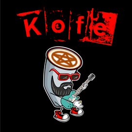 Лого-персонаж для музыкальной группы KOFE