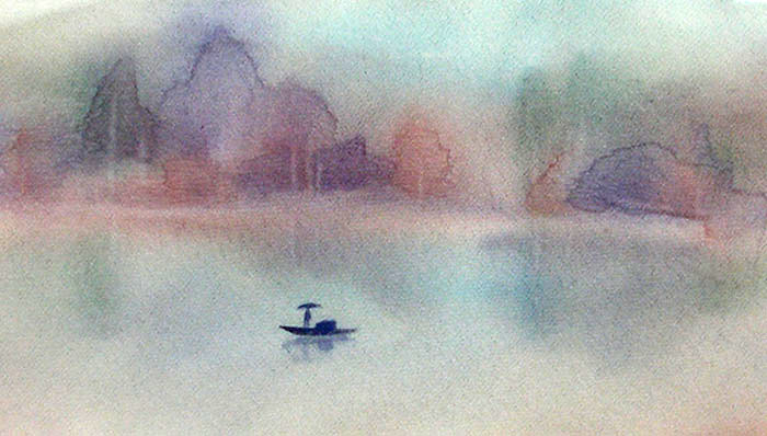 миниатюра на шёлке