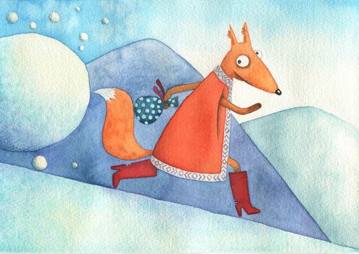 лисичка сматывается