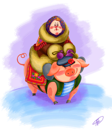 Марфуша на хрюше