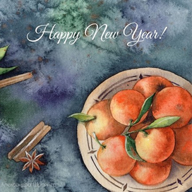 Натюрморт с мандаринами