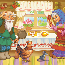 Курочка Ряба. для  кукольного театра на магнитах