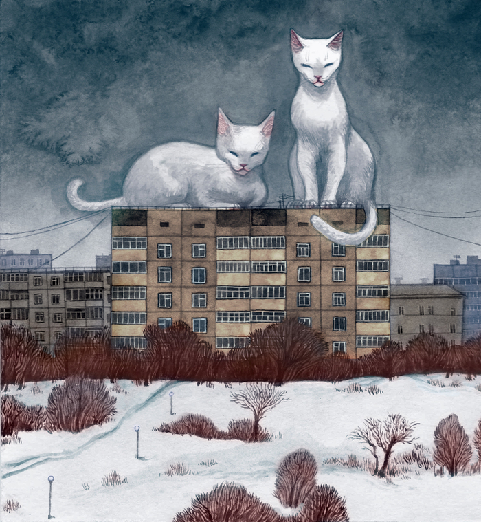 Overlooking the snowbound City