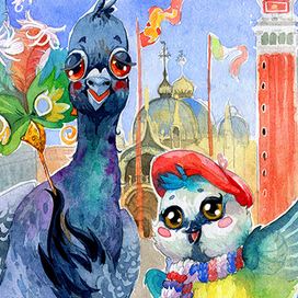 Синичка Есения в Венеции