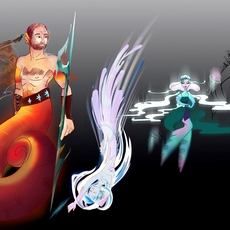 Работа на конкурс, космические русалки