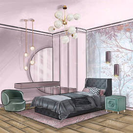 Проект комнаты для девочки подростка