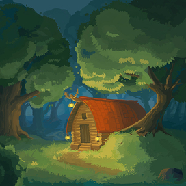 Домик в сказочном лесу