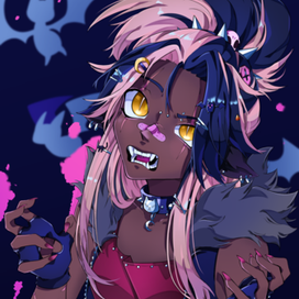 Хеллоуинский арт с персонажем