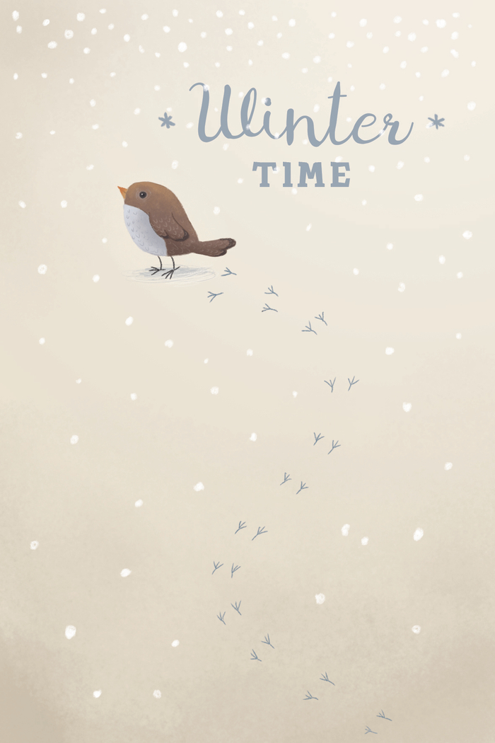 Открытка с птичкой