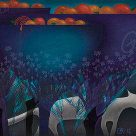 Апельсиновые деревья...