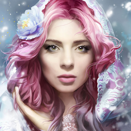 снежный портрет