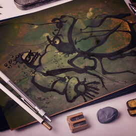 Жук жрёт робота