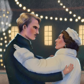 Иллюстрация к фильму «Серебряные коньки»