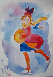 открытка из серии "Девочки"