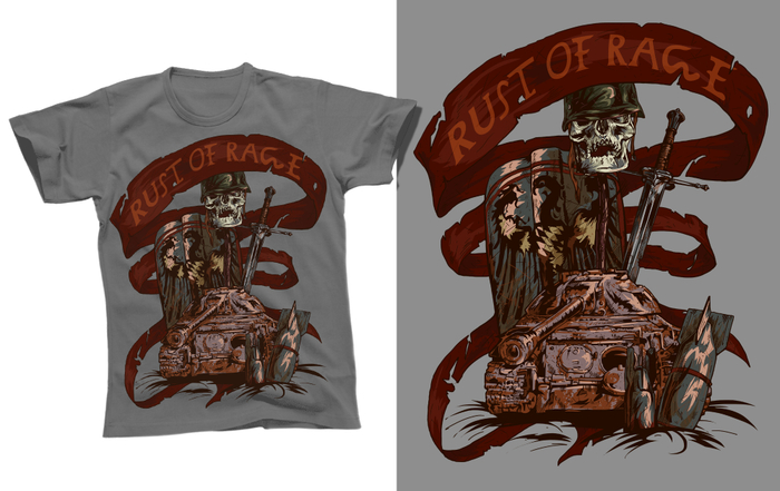 Принт на футболку "Rust of Rage"