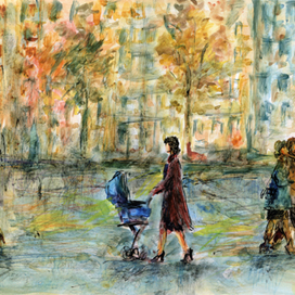 " Прогулка после дождя"