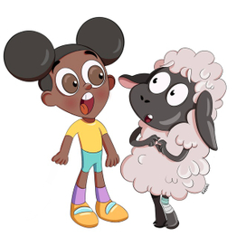 Девочка и овца 