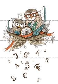 Совушки с книгой