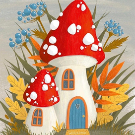 Дом  - мухомор