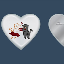 Стикер с котятами