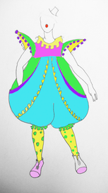 Эскиз костюма для аниматоров "Клоунесса""