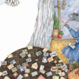 Иллюстрация к книге Л. Улицкой "История про кота Игнасия трубочиста Федю и одинокую Мышь"