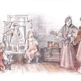 Иллюстрация к сказке "Серебряное копытце"