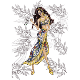 Разработка иллюстрации для этикетки косметической компании 