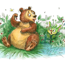 В малиннике